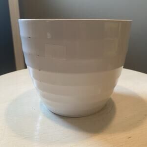 6" Pottery White Glazed‎ Ceramic Planter